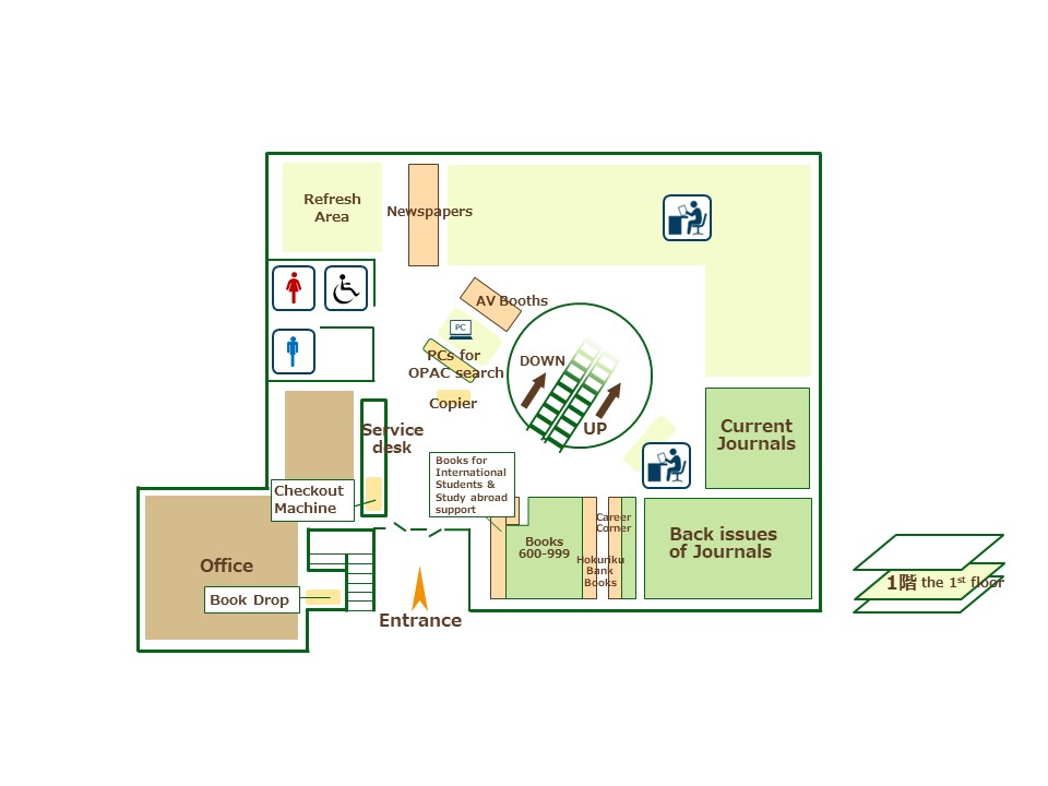 Natural Science & Technology Library Floor Map 1F